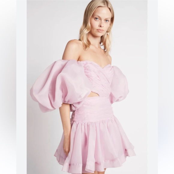 AJE Myriad Cut Out lilac Mini Dress - Picture 3 of 10